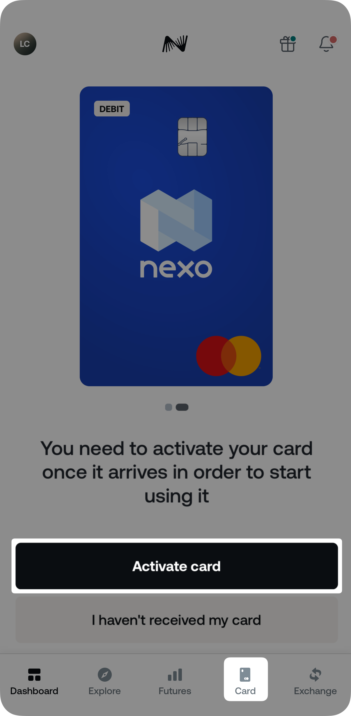 How do I activate the Nexo Card • Nexo