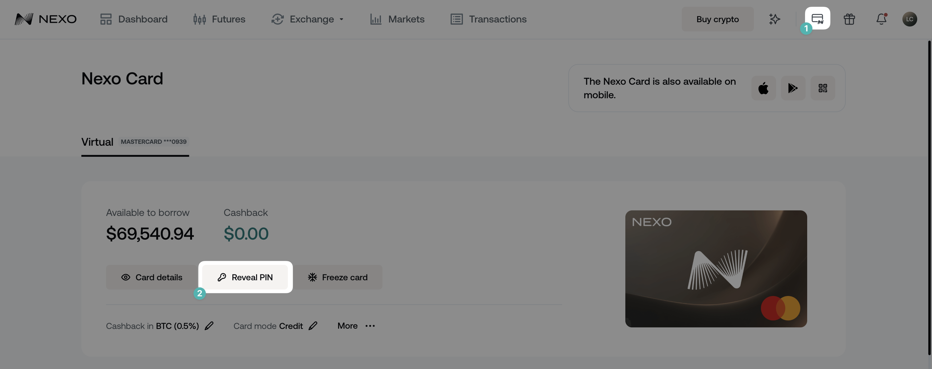 How can I change the PIN code of my Nexo Card • Nexo