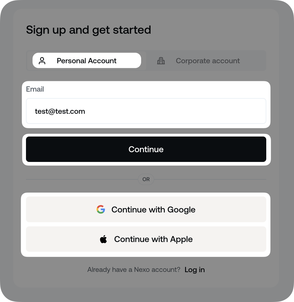 How to set up a Nexo account • Nexo