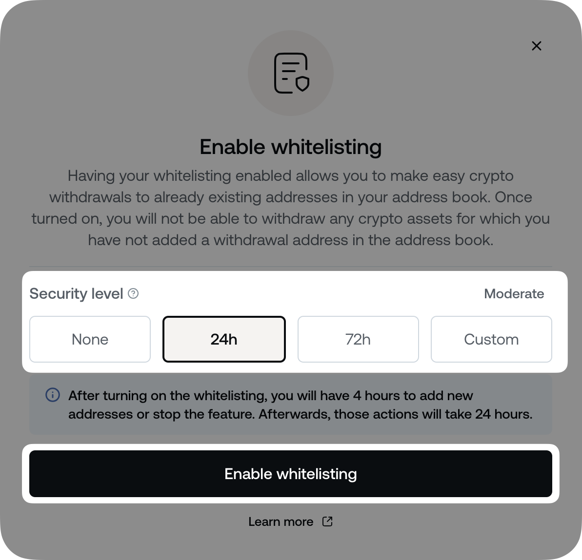 Address book and Whitelisting еxplained • Nexo