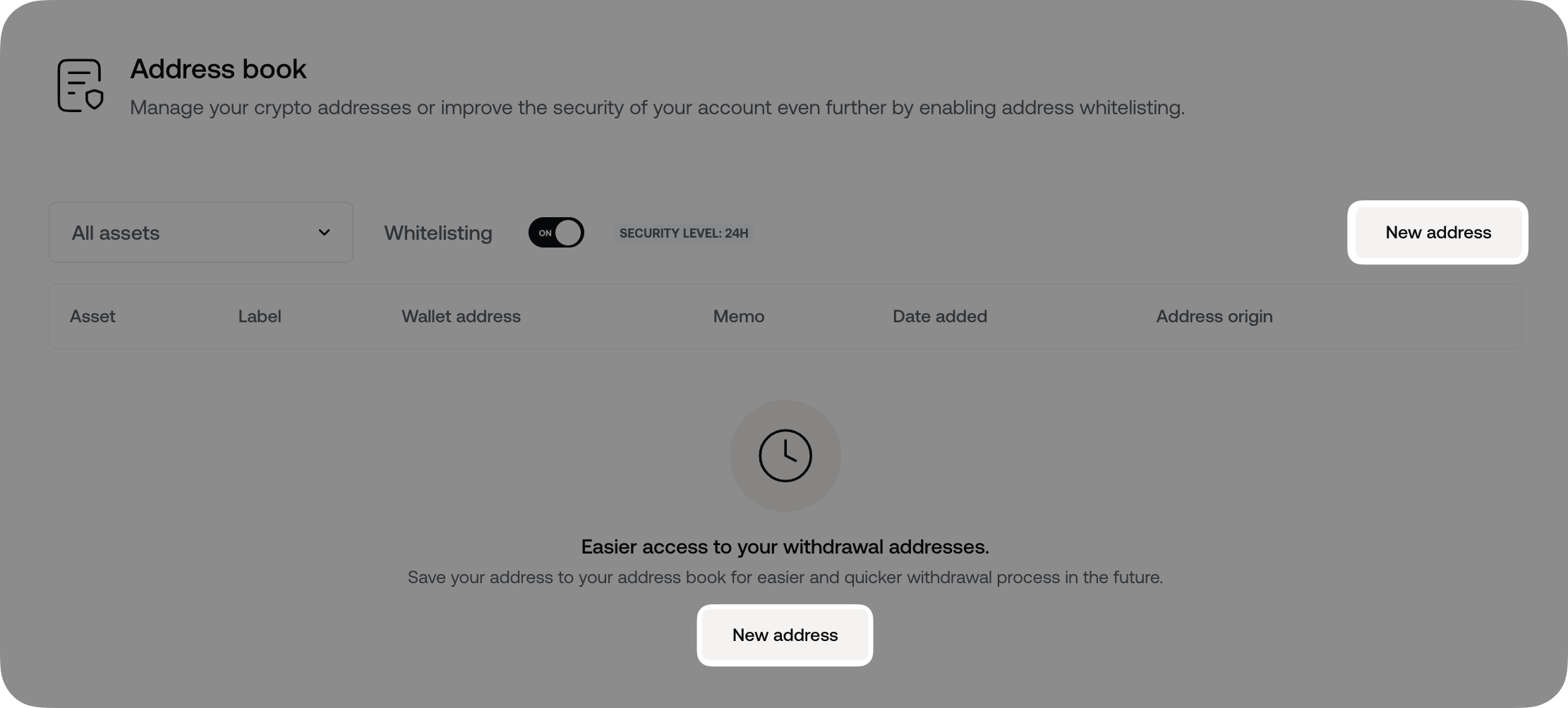Address book and Whitelisting еxplained • Nexo