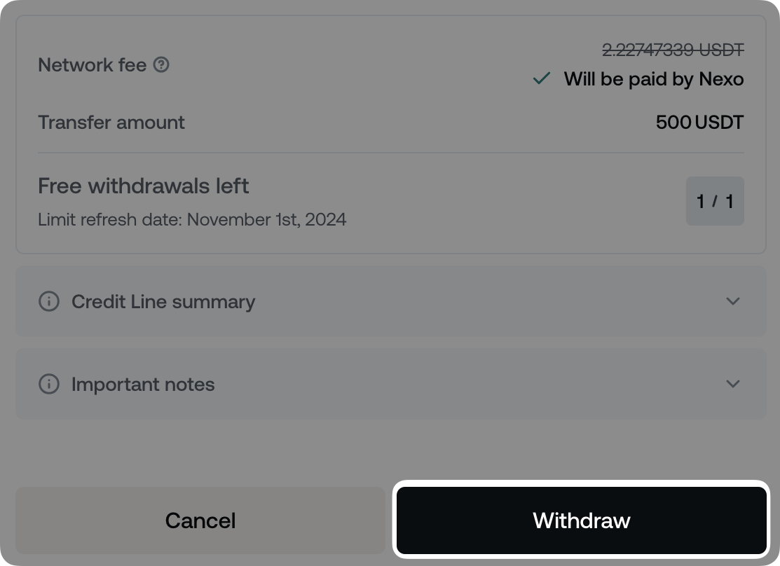 How do I withdraw the crypto assets I have stored at Nexo • Nexo
