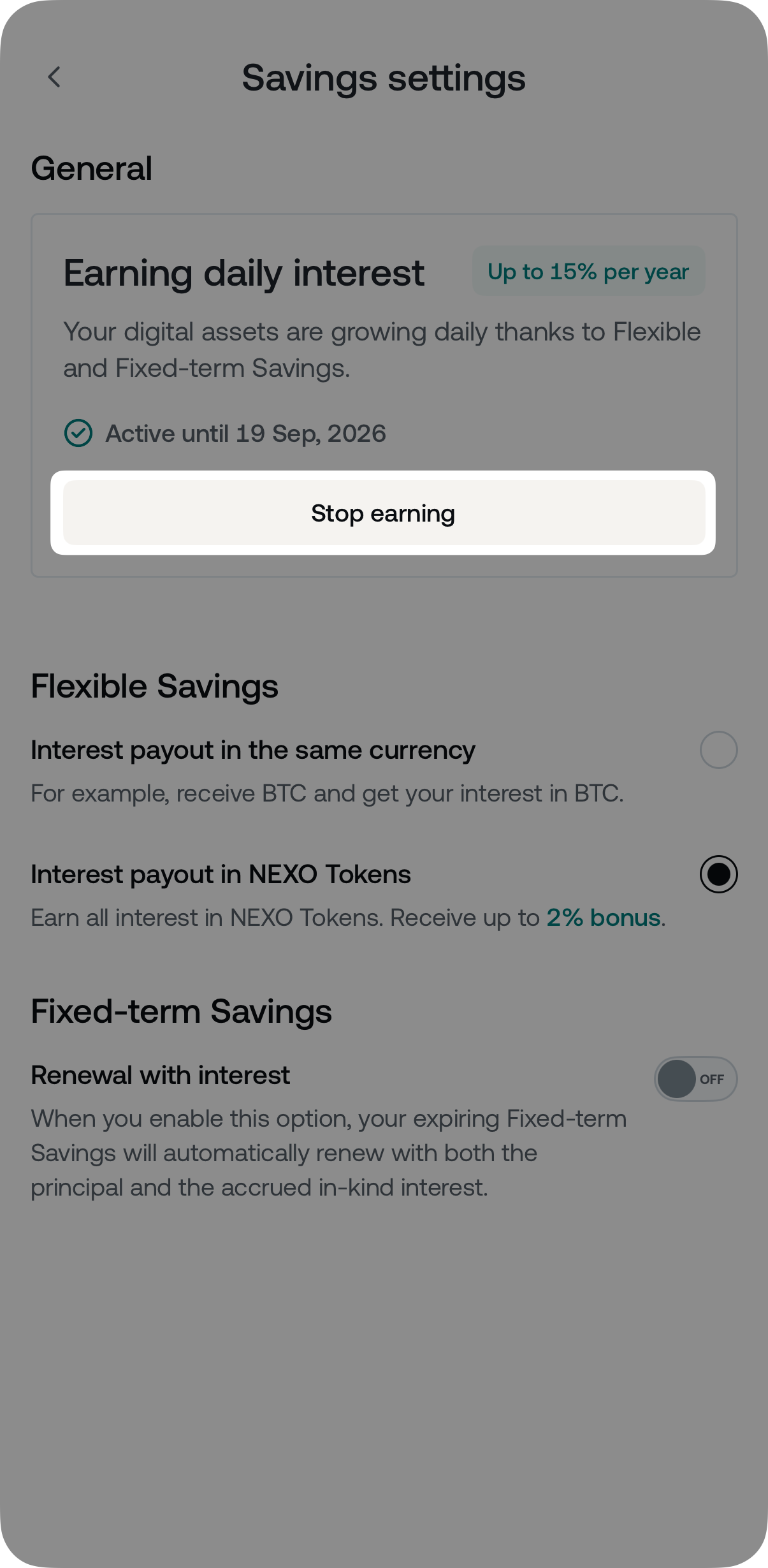 How to earn interest with Flexible Savings • Nexo