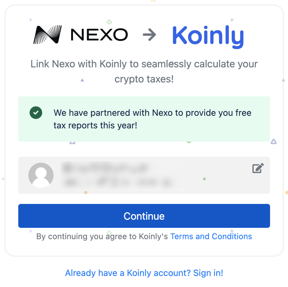 How to download account statements on Nexo and create a tax report via  Koinly • Nexo